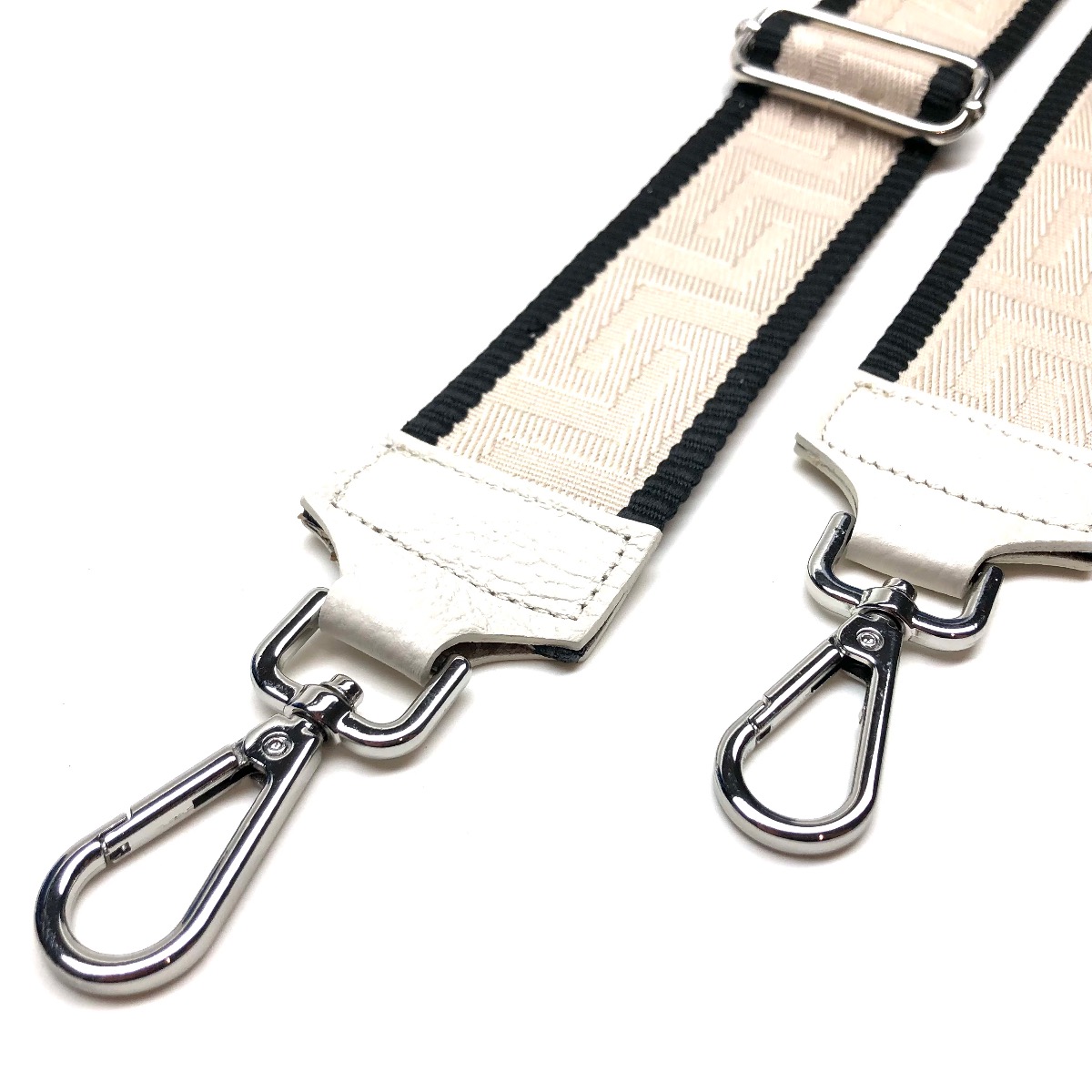 M&M leather fashion schouderband 001 zilver Schins Leder BV