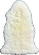 Schapenvacht lange haren 90x50cm Schweiz wit "11552" #