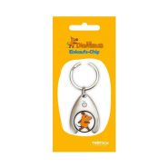 Sleutelhanger Winkelwagenchip metaal De Muis 11512N #