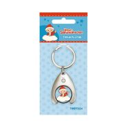 Sleutelhanger Winkelwagenchip metaal Zandmannetje 11516N #