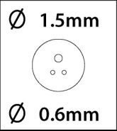 Perforatie naald nr.2 (2x0.6 1x1.5mm) #