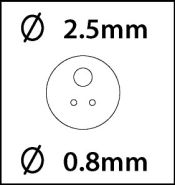 Perforatie naald nr.3 (2x0.8 1x2.5mm) #