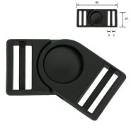 PVC Insteekgesp draaibaar 25mm