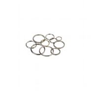 Sleutelring vlak luxe nikkel 100st #