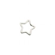 Sleutelring Ster nikkel à 5st 0006-0151 #