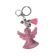 Sleutelhanger 0006-0401 Glitter engel pink #