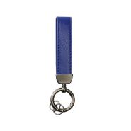 Sleutelhanger 0006-0650 Kunstleer band blauw #