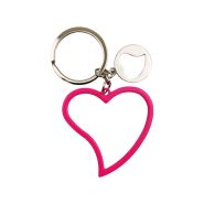 Sleutelhanger 0006-0080 Hart Neon Pink #