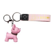 Sleutelhanger 0006-0091 Hond staand roze #