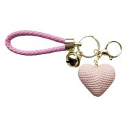Sleutelhanger 0006-0106 Hart + PVC band roze #