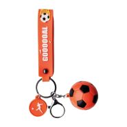 Sleutelhanger 0006-0111 Voetbal + PVC band oranje #