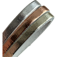 Leren veters fashion metallic