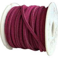 Velours lederband op rol 3mm