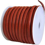 Gladde lederband op rol 5mm