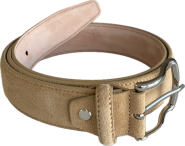 Lorenzo ceintuur 35mm suède 'beige' 0105 #