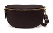 M&M leather fashion buiktas "M" bruin goud #
