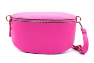 M&M leather fashion buiktas "M" pink zilver #