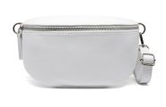 M&M leather fashion buiktas "M" wit zilver #