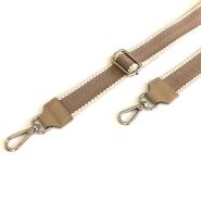 M&M leather fashion schouderband 059 smal zilver #