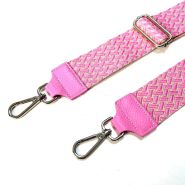 M&M leather fashion schouderband 067 zilver #