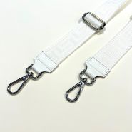 M&M leather fashion schouderband 075 zilver #