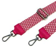 M&M leather fashion schouderband 082 zilver #