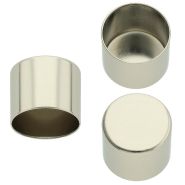 Metalen koordstopjes zilver