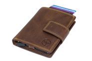 Portefeuille met cardprotector 1918 hunter/bruin + lip #