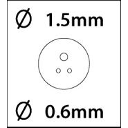 Perforatie naald nr.2 (2x0.6 1x1.5mm) #