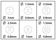 Perforatie naald nr.2 (2x0.8 1x1.5mm) #