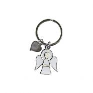 Sleutelhanger 0006-0016 Engel met hart wit #