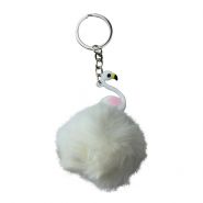 Sleutelhanger 0006-0057 Flamingo pluche wit (opruiming) #