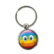 Sleutelhanger 0006-0064 Smiley Chip D8 rainbow #