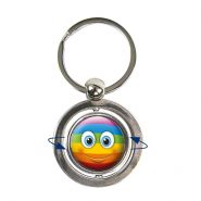 Sleutelhanger 0006-0065 Smiley Twist D8 rainbow #