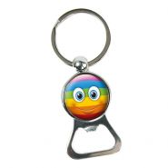 Sleutelhanger 0006-0066 Smiley Opener D8 rainbow #