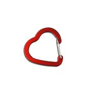 Karabijnhaken hart rood 12st. 0006-0154 #