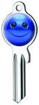 Sleutel smiley U-21D6 "blauw" UL050X #