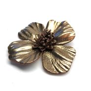Schoen/wreef versiering college art S202 bloem + clip goud
