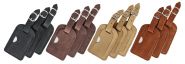 Koffer label leder klep 12-pack assorti "stoer"