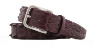 croco ceintuur "echt" bordeaux 40mm #