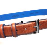 SL Combi ceintuur 35 mm blauw/cognac #