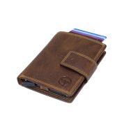 Portefeuille met cardprotector 1918 hunter/bruin + lip #