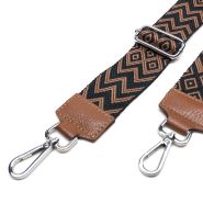 M&M leather fashion schouderband 002 zilver #