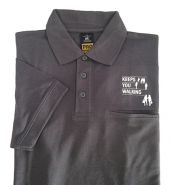 Polo shirt "keeps you walking" lange mouw #