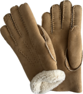 Schapenwollen handschoenen camel #