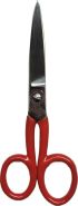 Overleerschaar "Spits"  ZEL gebogen +pvc 18cm