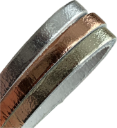 Leren veters fashion metallic