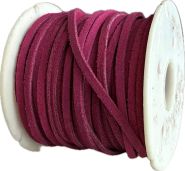 Velours lederband op rol 3mm