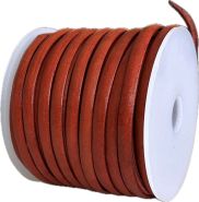 Gladde lederband op rol 5mm