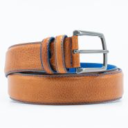 Combi ceintuur 35 mm blauw/honing #
